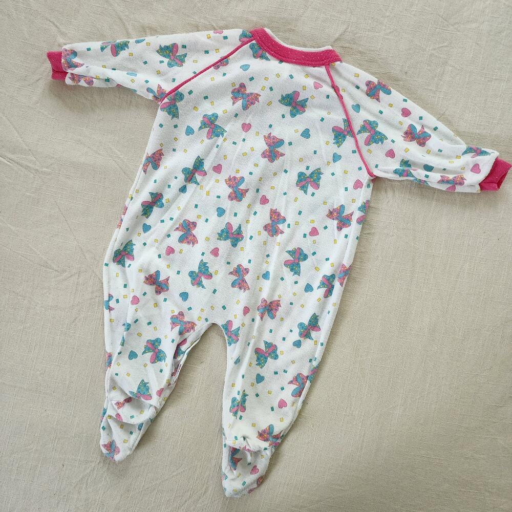 Vintage Bows Footed Pjs 3-6 months - Picture 8 of 8